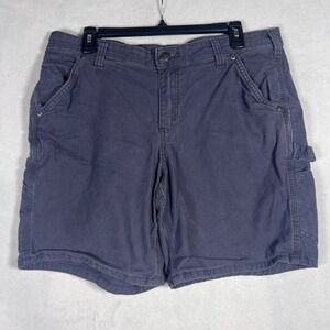 Carhartt Womens Original Fit Canvas Work Shorts Gray Size 14 Utility Workwear